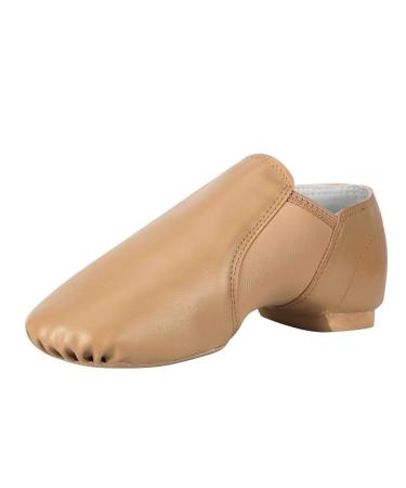 Linodes PU Leather Jazz Shoe Slip On Dance Shoes for Girls and Boys (Toddler/Little Kid/Big Kid) 1.5 Little Kid Brown