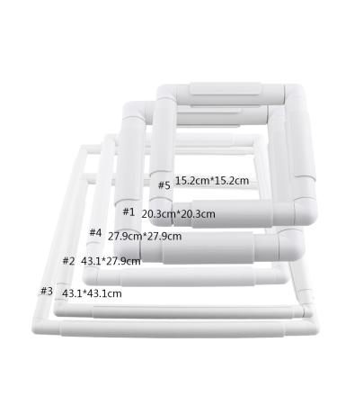 Quilting Frame  Square Rectangle Plastic Clip Frame for Embroidery Cross Stitch Quilting Needlepoint Tool(27.9 x 27.9cm) 27.9*27.9cm
