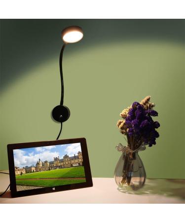 Youngine EU Plug Reading Lamp - 5W Flexible LED Bedside Light with On/Off Switch - Swan Neck Design for Bedroom & Office - 3000K Black & Warm White - Buy Online on SooperMarket.com