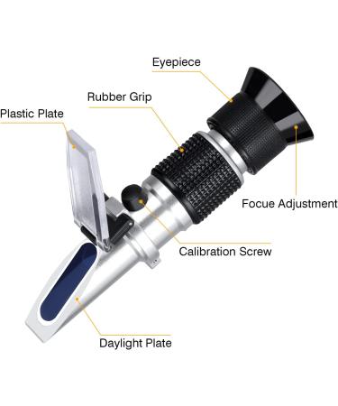XRCLIF BRIX Refractometer 0-90% | Accurate Handheld Sugar Measurement for Juice Honey & More | ATC Technology - Buy Online on SooperMarket.com
