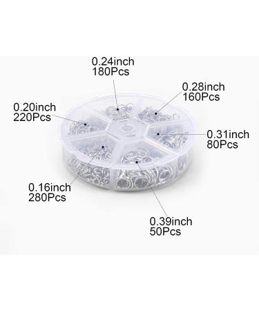 1000pcs Stainless-Steel Jump Rings Set for Jewelry Making - 4mm-10mm Silver O Ring Connectors - Buy Online on SooperMarket.com