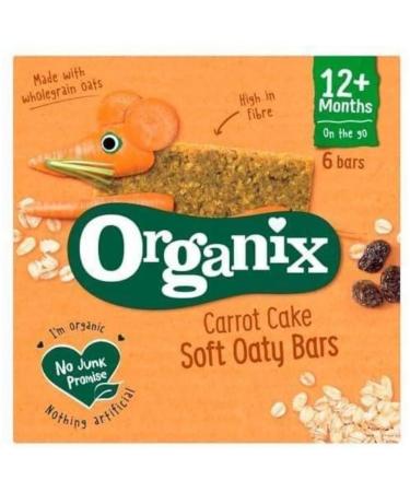 Organix Carrot Cake Soft Oaty Bars 12+ Months 6 x 23g (138g) ()