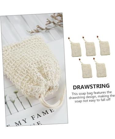 Healeved 25 Pcs Soap Bag Exfoliating Soap Pocket Mesh Soap Saver Pouch Soap Saver Pouch Bag Sisal Beige - Buy Online on SooperMarket.com