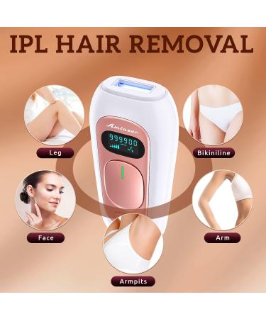 IPL Hair Removal Device for Women and Men - 999,000 Flashes, 5 Energy Levels, 2 Modes, Painless Hair Remover - A-rose Gold - Buy Online on SooperMarket.com