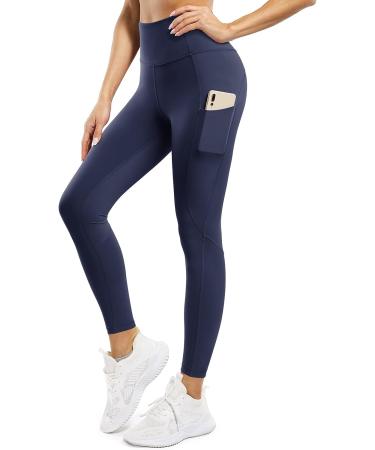 STYLEWORD Navy High Waist Yoga Pants with Pockets - Size Large - Buy Online on SooperMarket.com