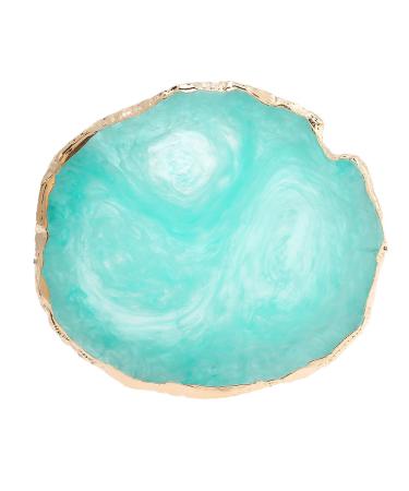 Nail Art Palette Dekaim Resin Stone Nail Art Palette Color Drawing Color Dish Manicure Display Board Nail DIY Tools(Green)