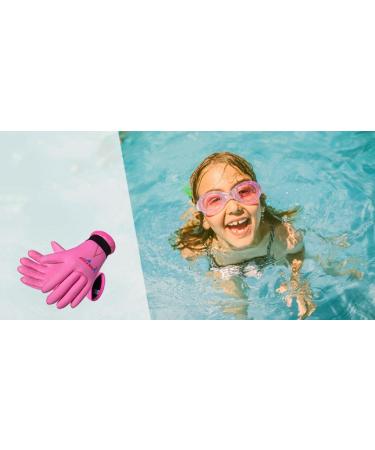 EXCEREY Kids Neoprene Skid-Proof Diving Gloves - Pink Medium | 3MM Surf Snorkeling Gloves - Buy Online on SooperMarket.com