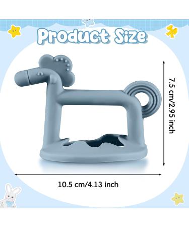 Sratte 3 Pack Silicone Baby Teething Toys for Babies 0-6 Months - Anti-Drop Hand Teether Set for Sucking Needs - Less Dust Baby Chew Toy - Perfect Baby Gift - Buy Online on SooperMarket.com