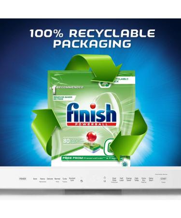 Finish 0% Dishwasher Tablets - 80 Tabs | Powerful Cleaning Formula - Buy Online on SooperMarket.com