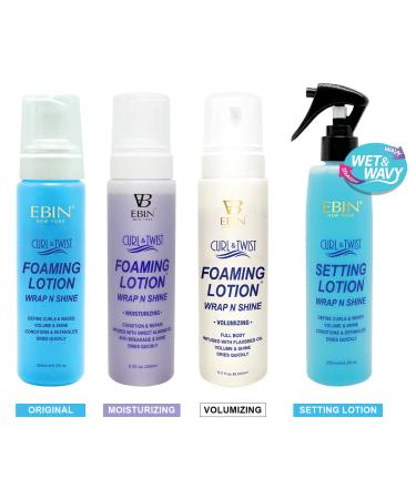 Curl & Twist Foaming Lotion Volumizing - 8.5 oz/ 250ml | Moisturizing and Hydration Smoothing with Natural High Shine | Defining Curls All Day Long | Dries quick Tames flyaways Adds shine & volume - Buy Online on SooperMarket.com