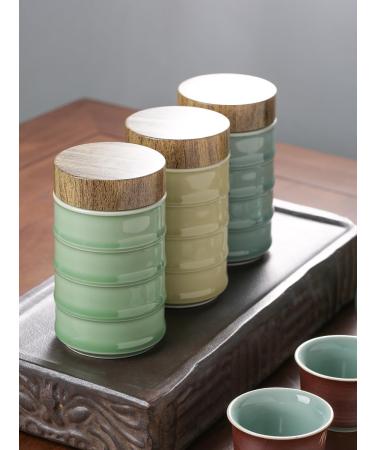 OGOODLE Tea Can Chinese Ceramic Household Tea Cans Medicinal Storage Cans Kitchen Sugar Cans Sealed Loose Tea Cans Storage Jar (Color : A) - Buy Online on SooperMarket.com