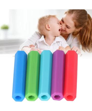 Alomejor Silicone Baby Teething Toys - 5PCS Safe & Colorful Teething Rings | Ideal Baby Gift for Healthy Teething Relief - Buy Online on SooperMarket.com
