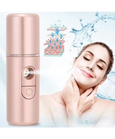 Nano Mist Sprayer USB Rechargeable Handheld Face Humidifier Sprayer Portable USB Face Humidifier SkinCare Moisturizing Hydrating Face Humidifier Sprayer Beauty Tool (Rose Gold) - Buy Online on SooperMarket.com