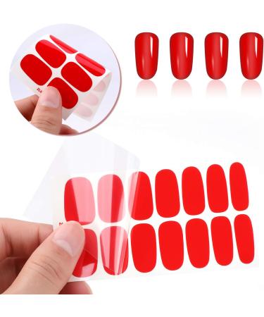 8 Sheets Solid Color Full Wraps Nail Stickers with Nail File MWOOT Self-Adhesive Nail Art Polish Stickers Strips Nail Wraps Decals for DIY Manicure Tips Decoration - Buy Online on SooperMarket.com