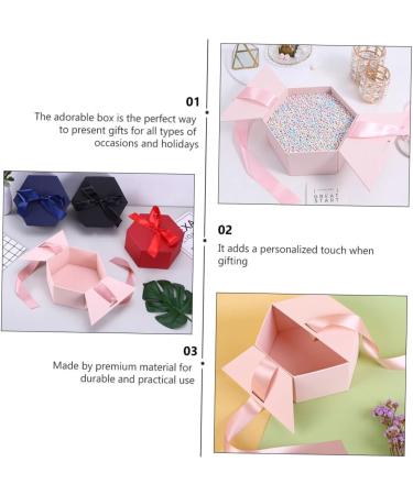 BCOATH Hexagon Candy Lipstick with Cover for Bridesmaid 1Pc Box Storage Case Pink 24X21CM - Buy Online on SooperMarket.com