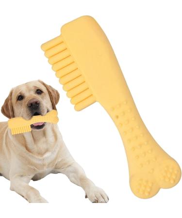 Skuda Kielzeugkamm: Interactive Dog Toy for Puppies - Tough Natural Chew Teeth Cleaning & Boredom Buster for Medium & Large Breeds (Yellow) - Buy Online on SooperMarket.com