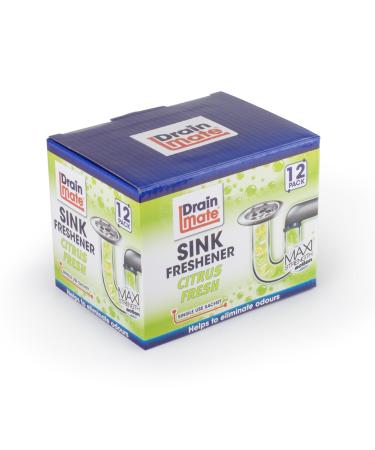 Drain Mate Plug Hole Sink and Drain Freshener - 12 Sachets - Leaves your sink plug and drains fresh and sparkling clean