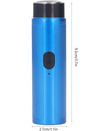 Portable Mini Electric Shaver for Men - Rechargeable Quiet Self-Sharpening | Ideal for Travel & Home Use (Blue - Buy Online on SooperMarket.com
