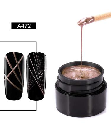 Austinstore Elastic Metal Spider Painting Drawing Gel DIY UV Soak Off Nail Lacquer 72#