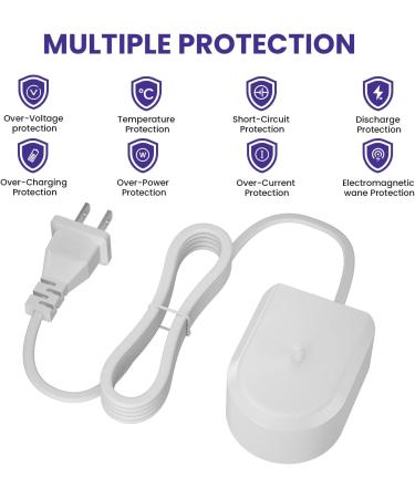 Replacement Model HX6100 Charger for Philips Sonicare Electric Toothbrush Charging Base HX3000 / HX6000 / HX8000 / HX9000 Series Portable Waterproof Power Cord-1 for philips-1 - Buy Online on SooperMarket.com