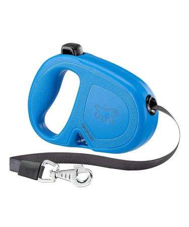 Ferplast dog leash flippy one roller leash medium -sized dogs up to 25 kg.Extendable belt strap max. 5 m. Single button for locking and unlocking light blue max 25 kg - 5 m belt blue