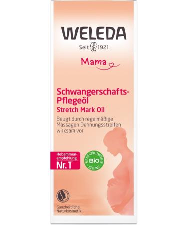 Weleda Stretch Mark Pregnancy Massage Oil 3.4 fl oz - Plant Rich Oil with Vitamin E, Sweet Almond, Jojoba, and Arnica Oils - Buy Online on SooperMarket.com