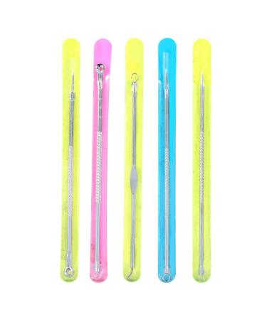 Blackhead Removal Tool 5pcs Useful Double-Ended Stainless Steel Blackhead Acne Pimple Tool Skin Care Tool Set