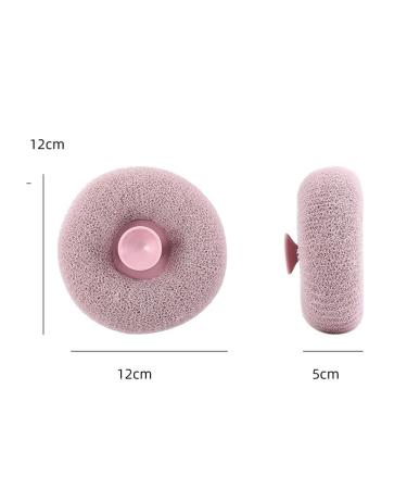 Suction Cup Massage Bath Sponge Set | Exfoliating Scrubbers for Body Cleaning | 3Pcs Bathroom Supplies in Blue, Beige, Pink & Purple - Buy Online on SooperMarket.com
