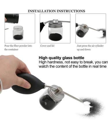 Hair Fiber Applicator Refillable Powder Spray Bottle Hair Fibers Spray Applicator Concealer Tool for Hair Fibers to Instantly Thicken Thinning or Balding Hair Men and Women - Buy Online on SooperMarket.com