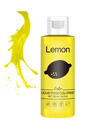 Liquid Food Coloring - 160ml Sugar-Free Concentrated Color for Cakes Baking & DIY - Perfect for Macarons Cookies Drinks & Easter Eggs (Lemon) - Buy Online on SooperMarket.com