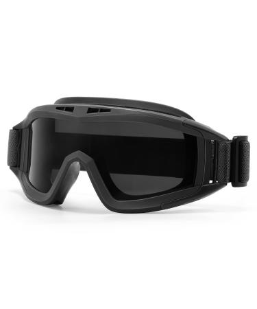 NICBOOY Airsoft Tactical Goggles, Locust Safety Goggles With Interchangeable Lenses, Military Sunglasses for Paintball Black