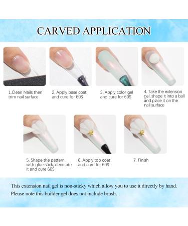 MIZHSE White Non-Stick Builder Gel for DIY Nail Extensions - Lamp Cure Required - Buy Online on SooperMarket.com