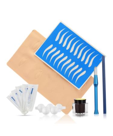Angoily Cup Manual Coffee & Pen Kit Pencil Skin Practice Dark Eye Blue Pigment Microblading and Ink