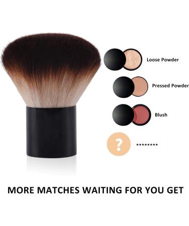 Kabuki Face Brush - Professional Mushroom Shaped Soft Brush for Foundation & Powder Makeup - Includes Black Travel Bag - Ideal for Mineral Blending, Blush, Buffing, and Nail Arts Dust Clean - Buy Online on SooperMarket.com