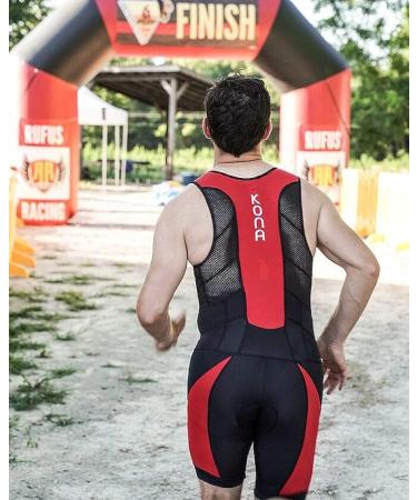 Kona II Men's Sleeveless Triathlon Suit with Storage Pocket - Small Charcoal/Black - Buy Online on SooperMarket.com