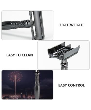 Buy Manual Safety Razor Set - Double-Edged Metal Shaver for Perfect Beard Trimming | International Shipping Available - Buy Online on SooperMarket.com