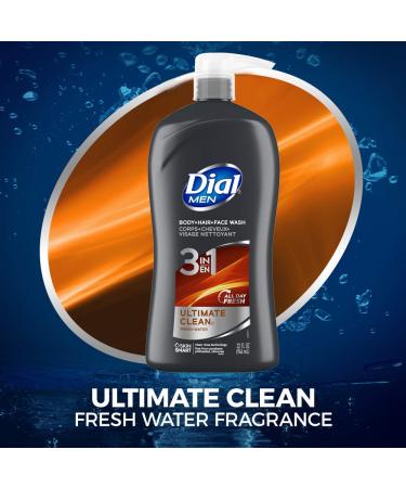 Dial Men 3in1 Ultimate Clean Body, Hair, and Face Wash - 32 fl oz - Buy Online on SooperMarket.com