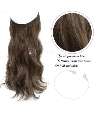 Invisible Wire 12 Wavy Synthetic Hair Extension - Dark Ash Brown - Buy Online on SooperMarket.com