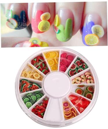 Mini 3D Fruit Slices Nail Art Decoration - Cute Fresh Fruit Clay Rods for Multi Usage - 12 Patterns - Buy Online on SooperMarket.com
