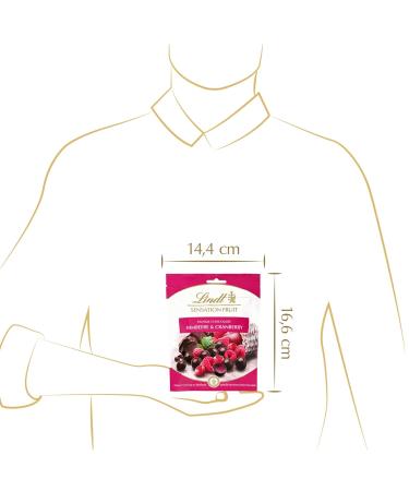 Lindt Chocolate Sensation Raspberry & Cranberry 150g | Dark Chocolate Balls with Fruit Filling | Perfect Praline Gift for Chocolate Lovers - Buy Online on SooperMarket.com