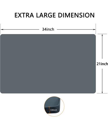 Finorder 34x21 100% Silicone Pet Feeding Mat - Raised Edges, Slip Resistant, Waterproof, Dishwasher Safe - Buy Online on SooperMarket.com