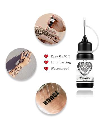 Temporary Tattoos Kit - 4 Pcs with 3 Colors | DIY Tattoos for Women, Kids & Men - 78 Pcs Stencils & Body Markers - Buy Online on SooperMarket.com