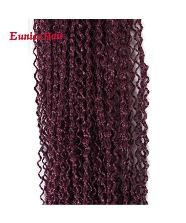 3 Packs Eunice Synthetic Crochet Braids - Curly Box Braids 28 Inch (99J) | International Shipping - Buy Online on SooperMarket.com