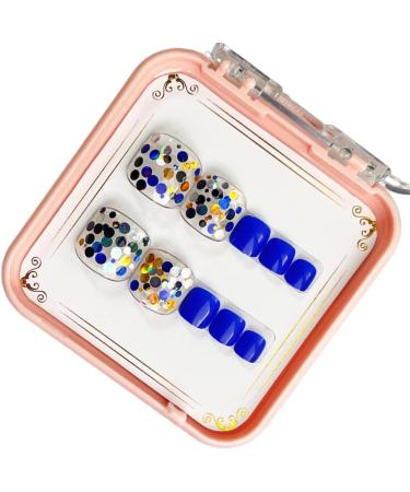 Ruarby Acrylic Press on Nails Square Fake Nails Colorful Striped Glues on Nails False Nails Stick on Nails for Women Girls - Buy Online on SooperMarket.com