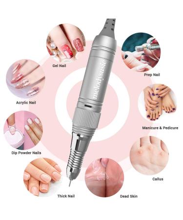 MelodySusie 30000 RPM Professional Nail Drill - Scarlet | High Speed, Low Heat, Low Noise, Low Vibration Portable Efile Drill for Shaping, Buffing, and Removing Acrylic & Gel Nails - A-White - Buy Online on SooperMarket.com