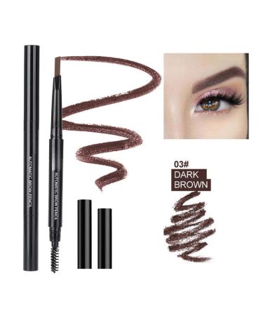 5 Colors Eyebrow Pen Long Lasting Eyebrow Gel for Waterproof Eyebrow Makeup Waterproof Eye Brow Pencil Triangular Tip with Brush Makeup Cosmetic(Dark Brown)