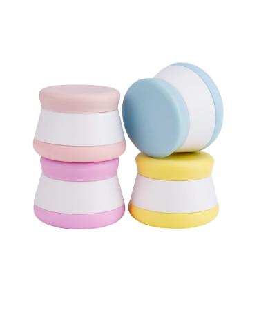 Silicone cosmetic cream container 20 ml of leak -proof travel bottles set with closed lids Multifunctional container for trips home 4 pieces