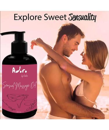 Adoro Aromatherapy Essence - Premium Natural Massage Oil for Intimate Moments | Enhance Relaxation & Connection | Luxurious Lightweight Formula (8 oz - Buy Online on SooperMarket.com