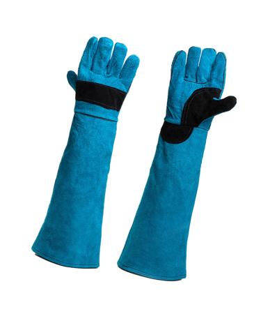 VueinRG bite-proof gloves for handling animals 45 cm anti-bite work gloves for welding gardening animal gloves for dog cats bird snake reptiles (green)