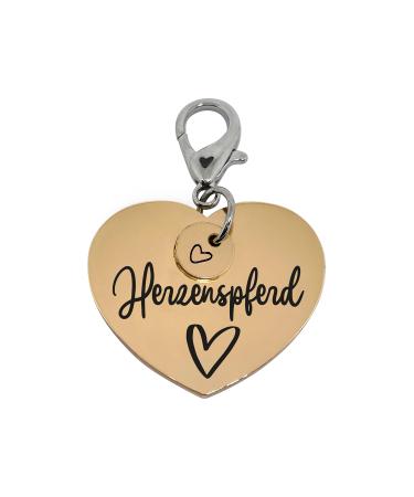Soulhorse exclusive horse stark lucky brand bridle trailer heart horse lucky charm for horses ponies and dogs lucky trailer halter brand heart brand - gold gold heart horse